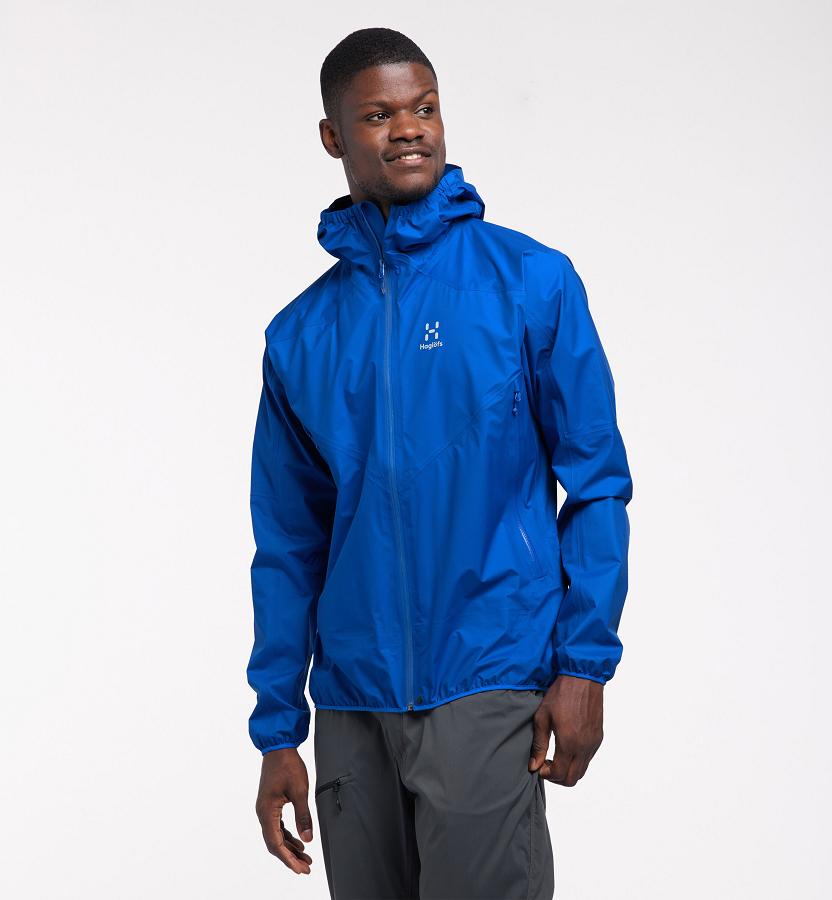 Haglöfs Mens L.I.M Comp Waterproof Jacket Blue New Zealand 38207IAYU
